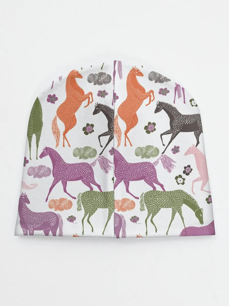 Детская шапка / лошадки