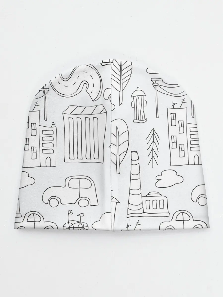 Детская шапка / Нарисованный город