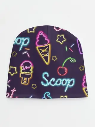 Детская шапка / Мороженное неон