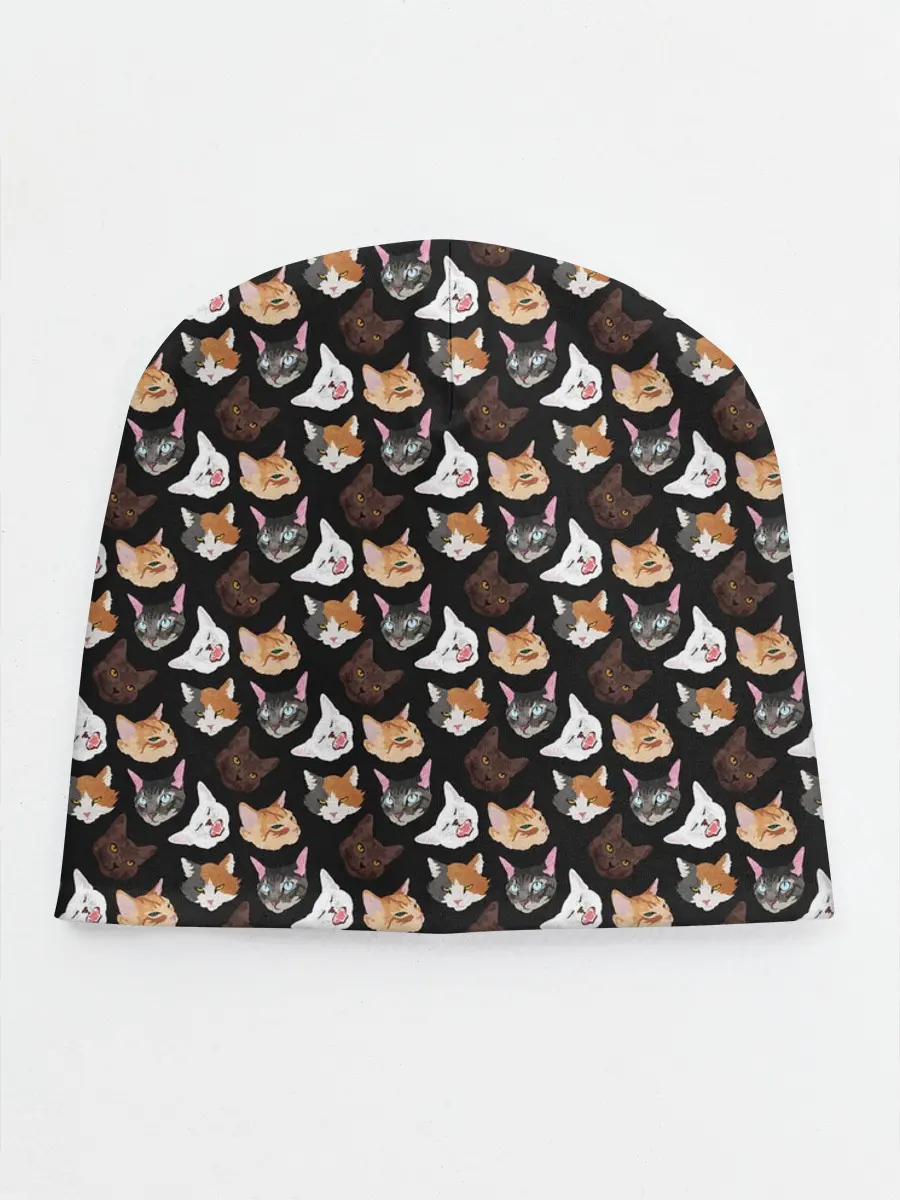 Детская шапка / Много котов