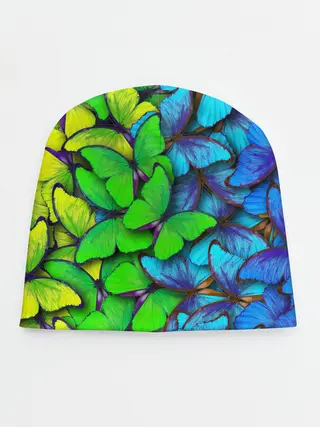 Детская шапка / Радужные бабочки