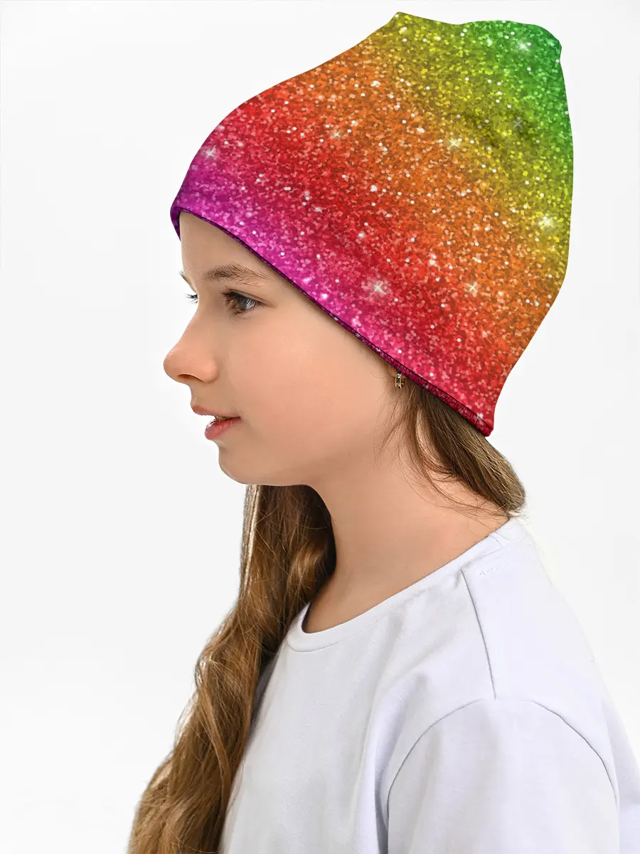 Детская шапка / Блестки радуги