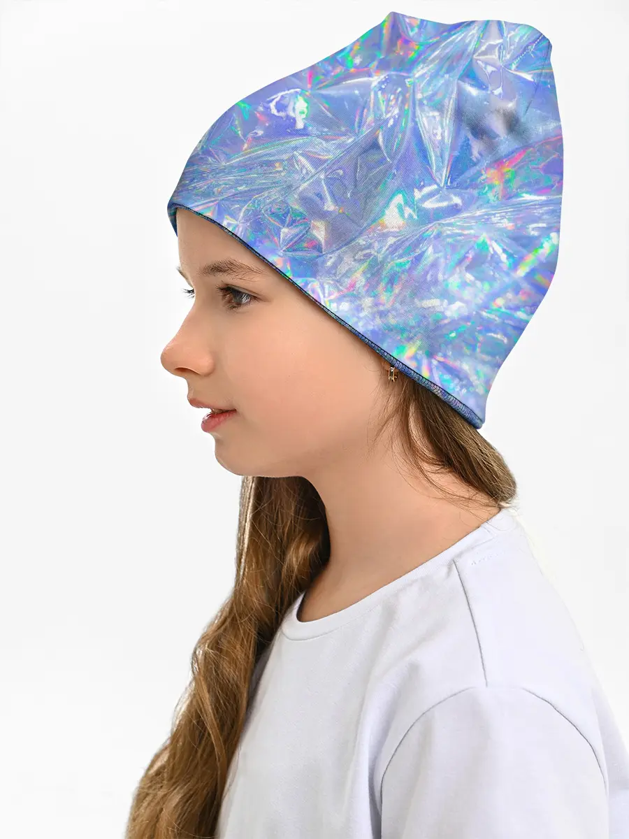 Детская шапка / 3d ice glitch