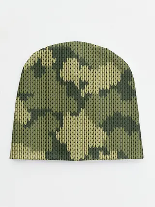 Детская шапка / вязаный принт милитари