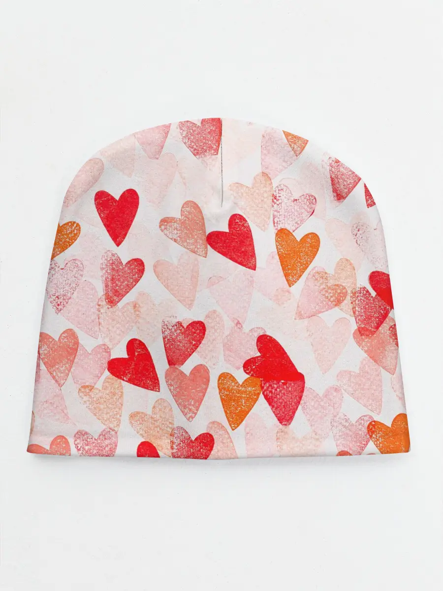 Детская шапка / Ванильные сердечки
