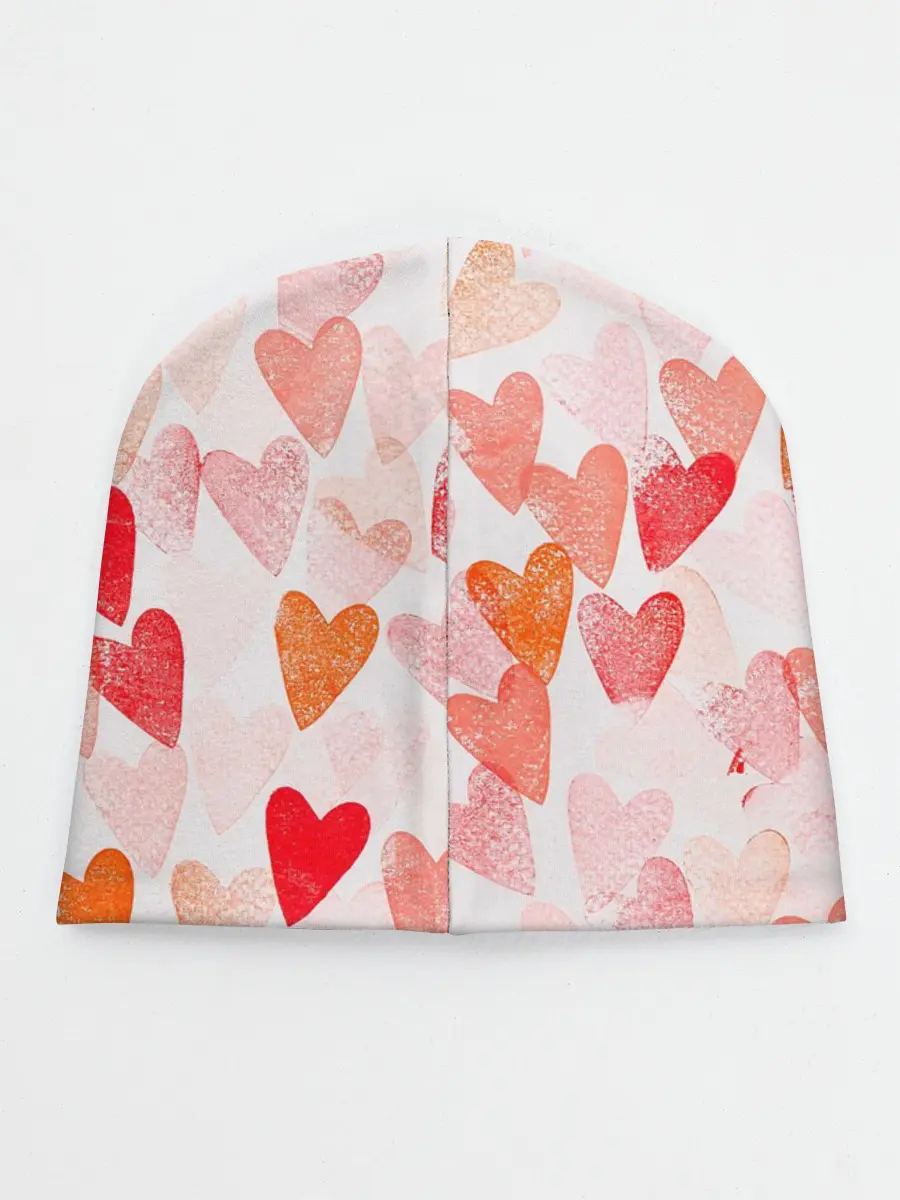 Детская шапка / Ванильные сердечки