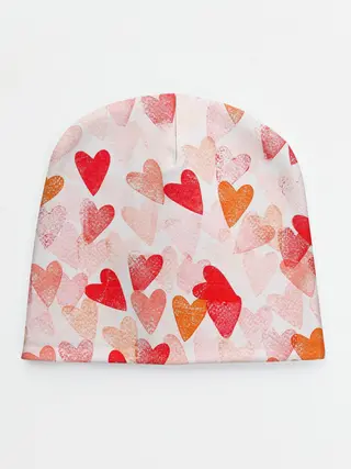 Детская шапка / Ванильные сердечки