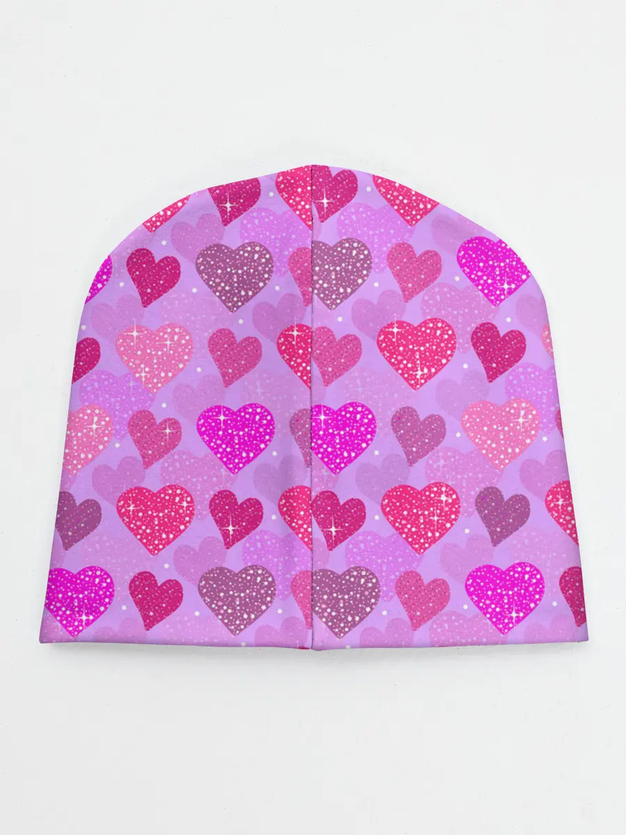 Детская шапка / Розовые сердечки