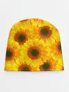 Детская шапка / Принт подсолнухи желтый