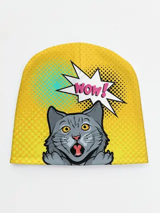 Детская шапка / Pop Art Cat | Wow