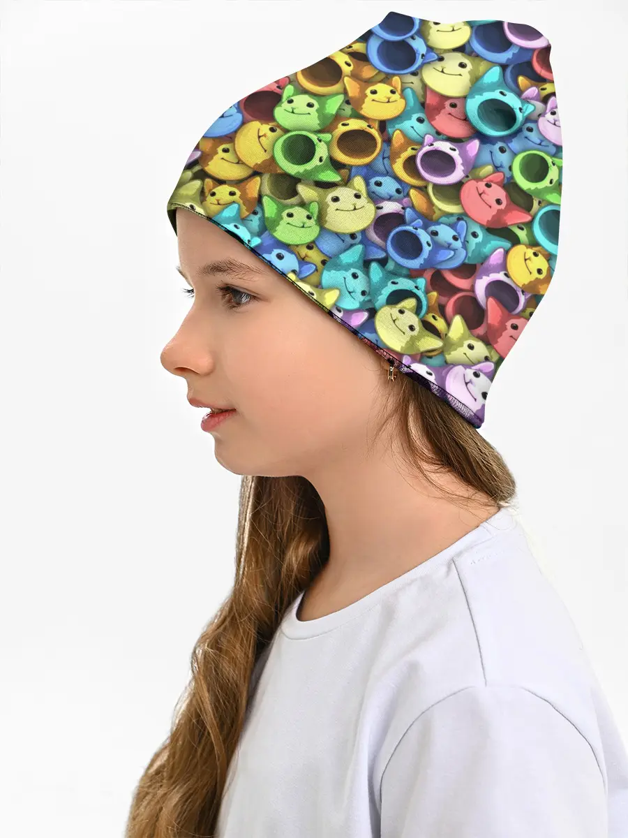 Детская шапка / Цветные Поп Котики