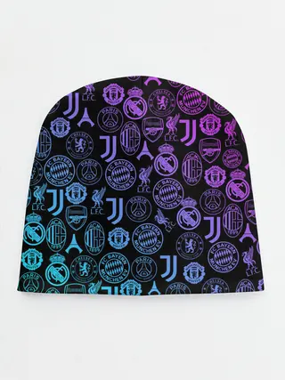 Детская шапка / ЛОГО ФУТБОЛЬНЫХ КОМАНД НЕОН