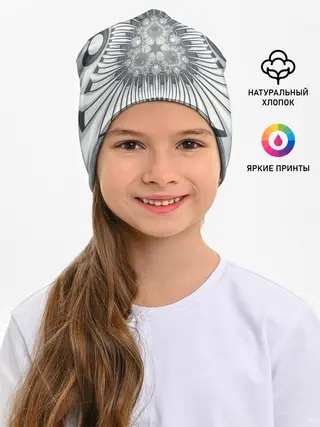 Детская шапка / Серая абстракция