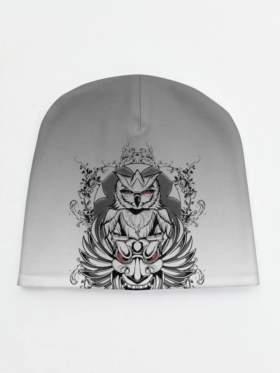 Детская шапка / маска сова смерть череп