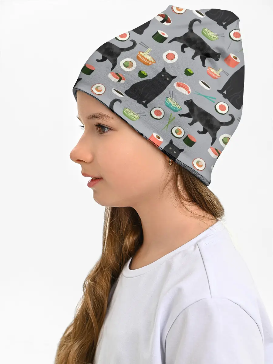 Детская шапка / Котики и Суши