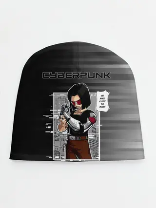 Детская шапка / Cyberpunk 2077 WE HAVE A CITY TO BURN!