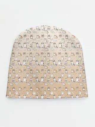 Детская шапка / много котиков узор