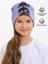 Детская шапка / енот акварелью потеки