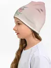 Детская шапка / Птичка в гнезде роза