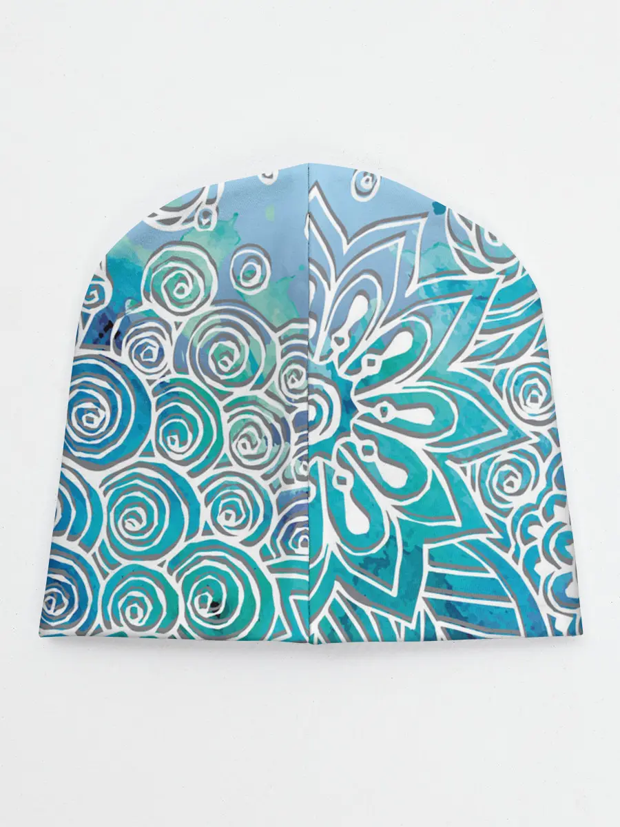 Детская шапка / цветочный узор