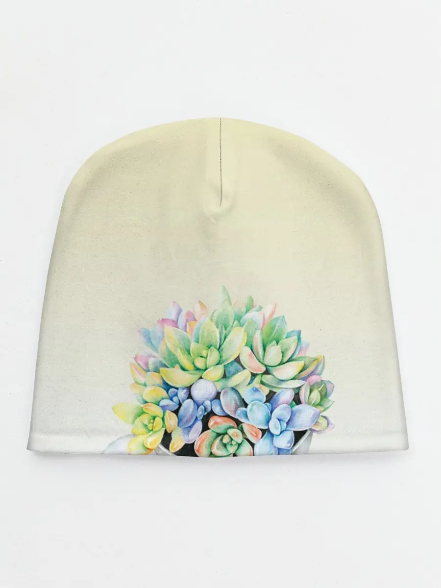 Детская шапка / Чашка с суккулентами