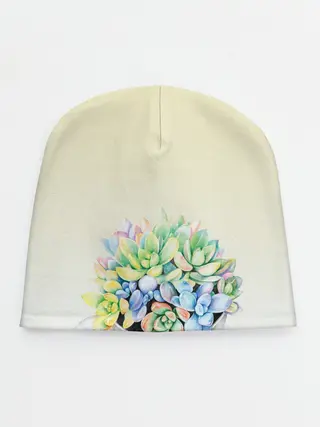 Детская шапка / Чашка с суккулентами