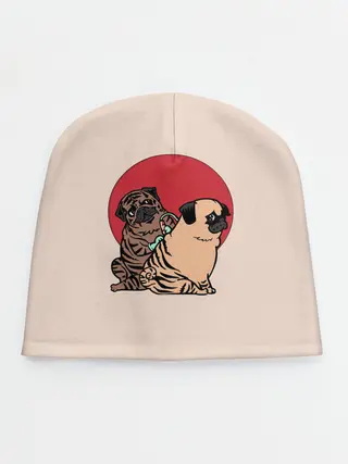 Детская шапка / Мопсы | Тату мастер