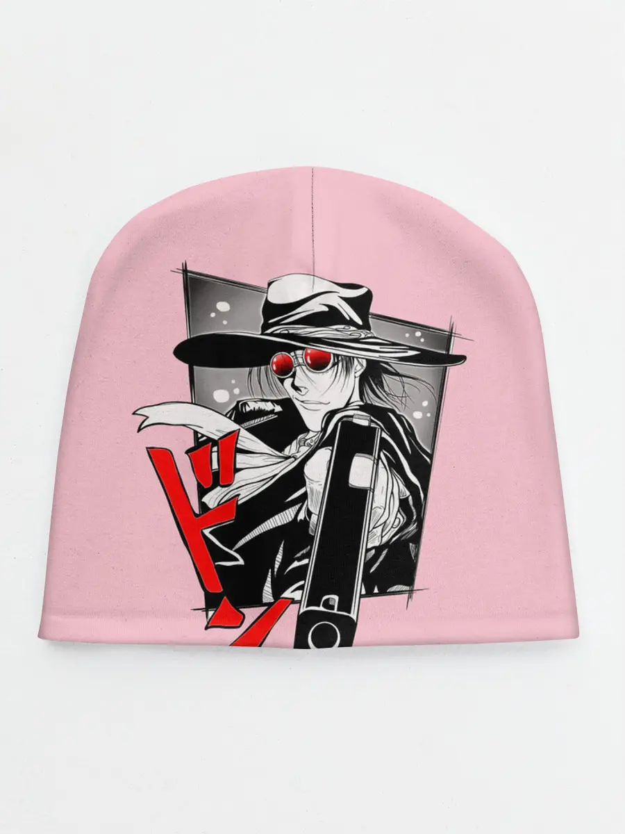 Детская шапка / Алукард на розовом фоне