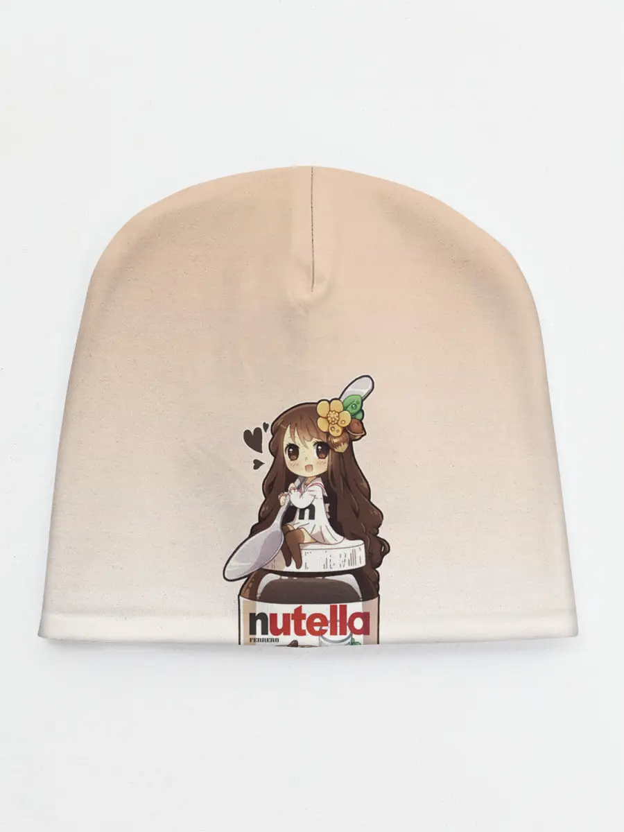 Детская шапка / анимешная девочка с нутэллой