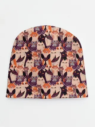 Детская шапка / Мемные Коты Паттерн