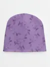 Детская шапка / Листья на фиолетовом фоне