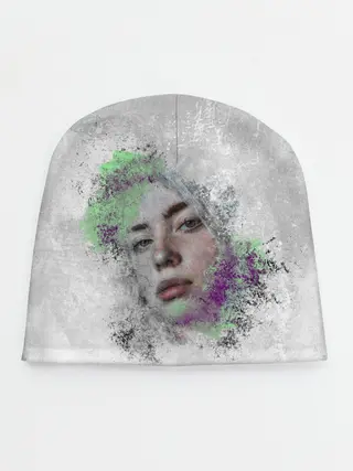 Детская шапка / Билли Айлиш красочная