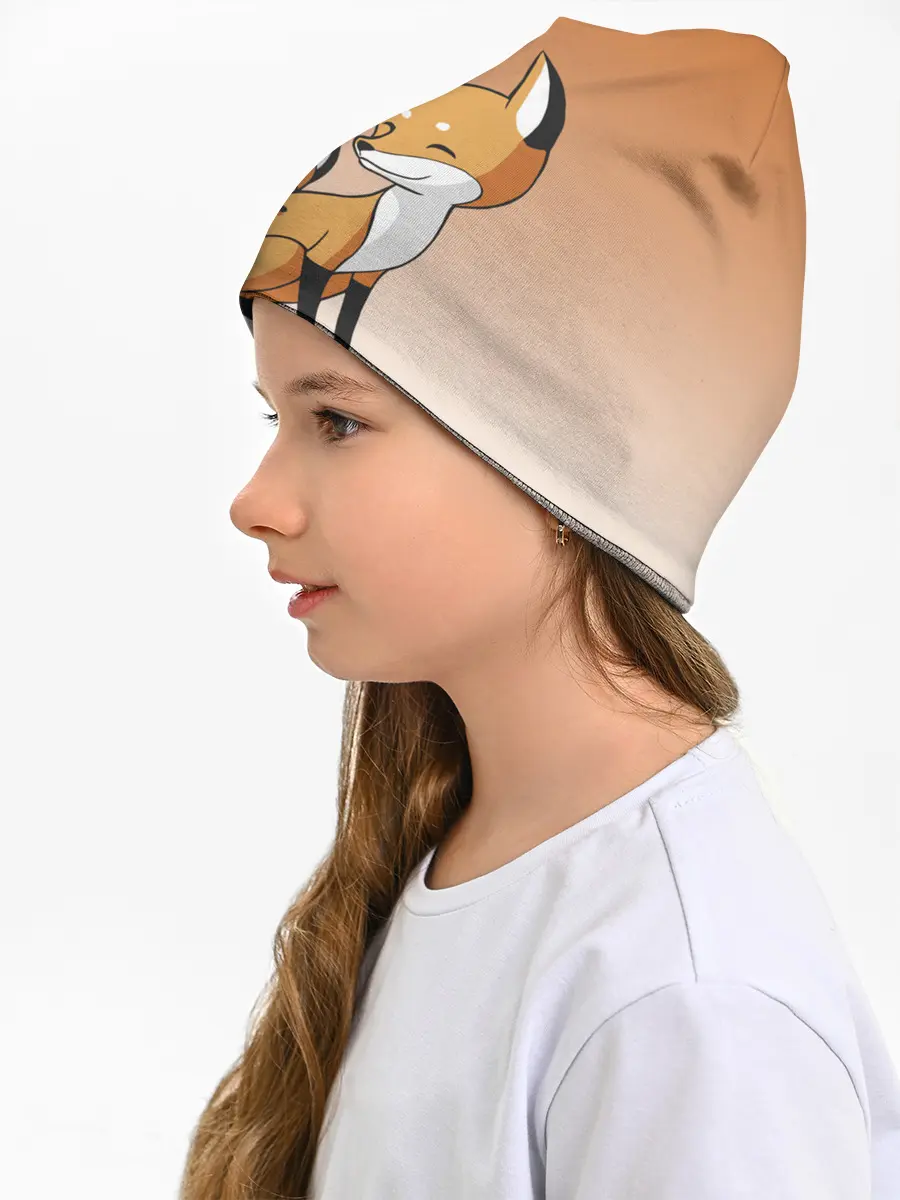 Детская шапка / лис и лисенок