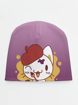 Детская шапка / кот художник творец