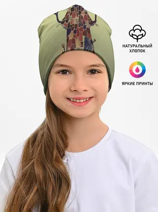 Детская шапка / лесной волшебник акварель