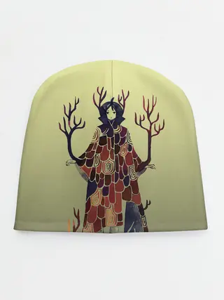 Детская шапка / лесной волшебник акварель