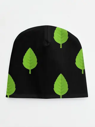 Детская шапка / Птица и листочек