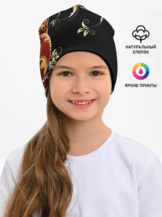 Детская шапка / Узор - Хохлома