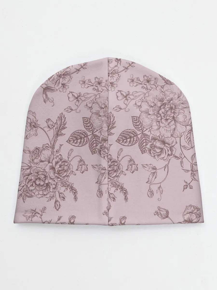Детская шапка / розы с пионами