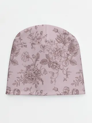 Детская шапка / розы с пионами