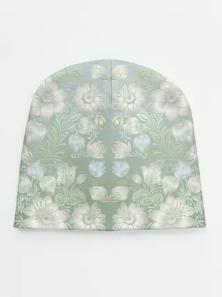 Детская шапка / цветочный узор