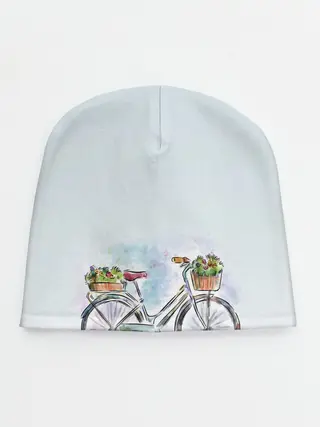 Детская шапка / акварельный велосипед