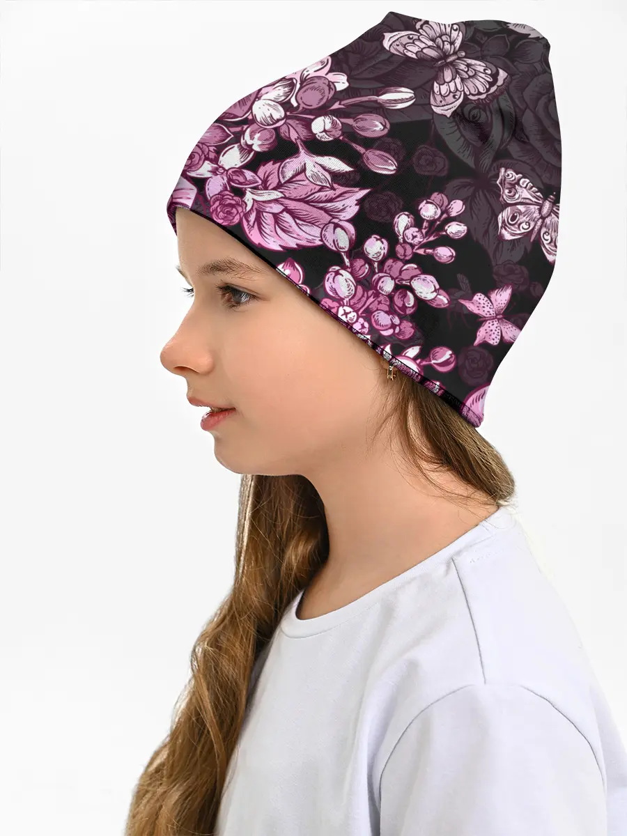 Детская шапка / РОЗЫ | ROSES | БАБОЧКИ