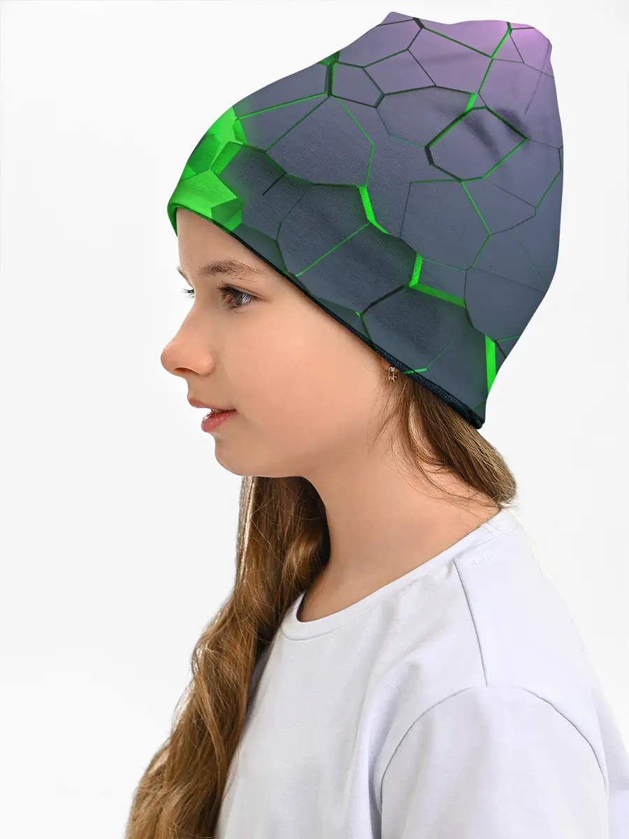Детская шапка / ЗЕЛЕНЫЙ РАЗЛОМ | 3Д РАЗЛОМ