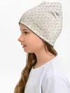Детская шапка / узор мелкие цветочки