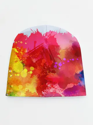 Детская шапка / брызги краски
