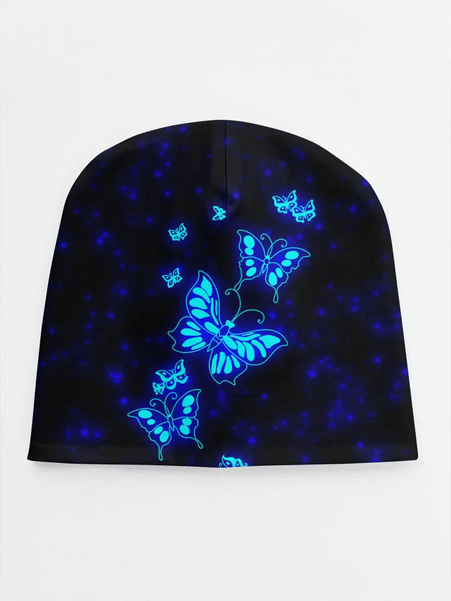 Детская шапка / Неоновые бабочки