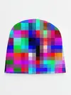 Детская шапка / РАЗНОЦВЕТНЫЕ ПИКСЕЛИ / КУБЫ