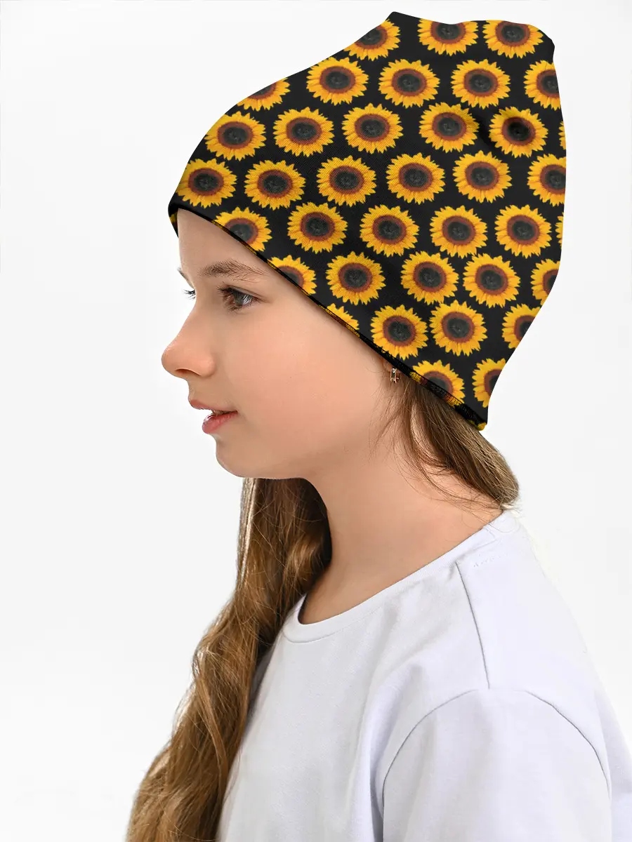 Детская шапка / ПОДСОЛНУХИ | РАСТЕНИЯ