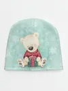 Детская шапка / Медвежонок с подарком